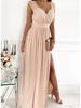 V Neck Lace Solid Color Dress Waist Hugging Overlapping  Elegant Pleated Dress for Women Sleeveless Loose Dresses Causal Dress