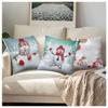2022 New Christmas Snowman Peach Skin Pillow Case Cute Cartoon Waist Pad Back  Home Decoration