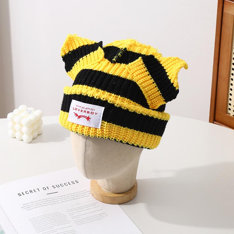 Women s Korean Knit Cat Ear Beanie - Warm, Breathable, Versatile Winter Hat One Size