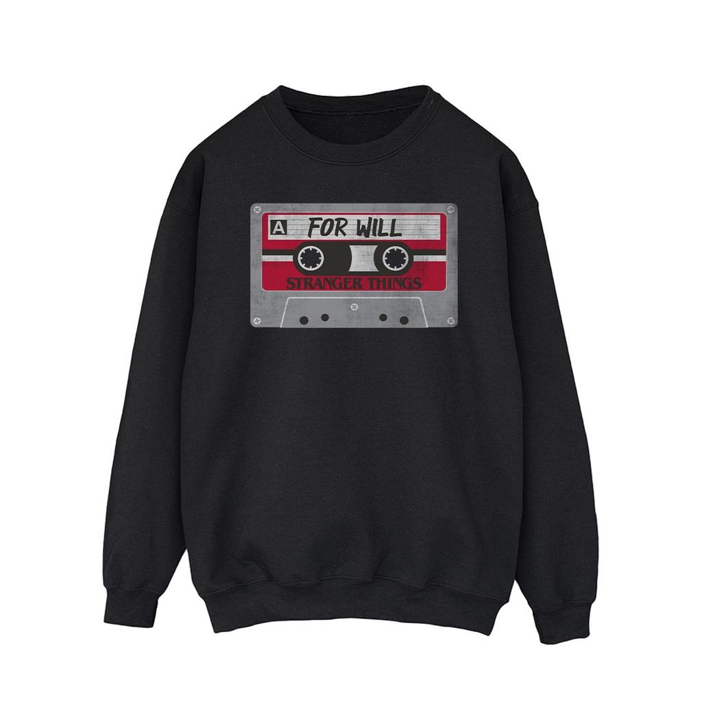 Netflix Mens Stranger Things Cassette For Will Sweatshirt