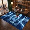 NSW Blues Personalized Crystal Velvet Carpet, Customized Name Text Soft Anti‑Slip Rug for Living Room Bedroom