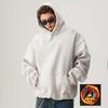 Mens Oversized Hooded Sweatshirt Loose Fit Casual Long Sleeve Pullover Streetwear Plain Color Unisex