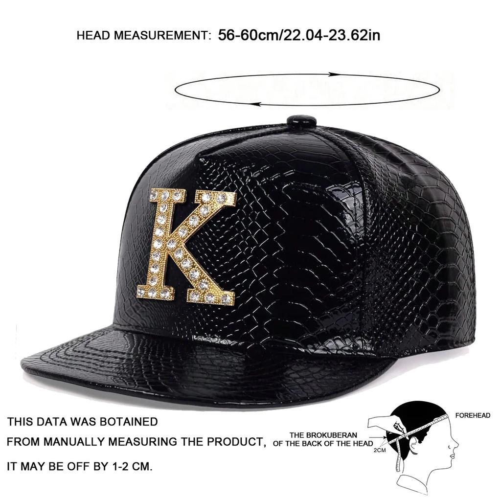 Unisex Diamond K Letter Label Hip-hop Hats Spring Autumn Outdoor Adjustable Casual Baseball Caps Sunscreen Hat