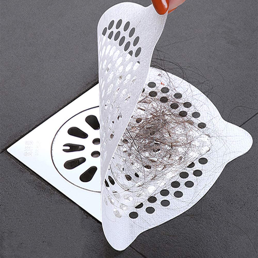 Sink Disposable Easy To Install Shower Floor Drain Cover Bath Hair Catcher Mesh Stickers Filter