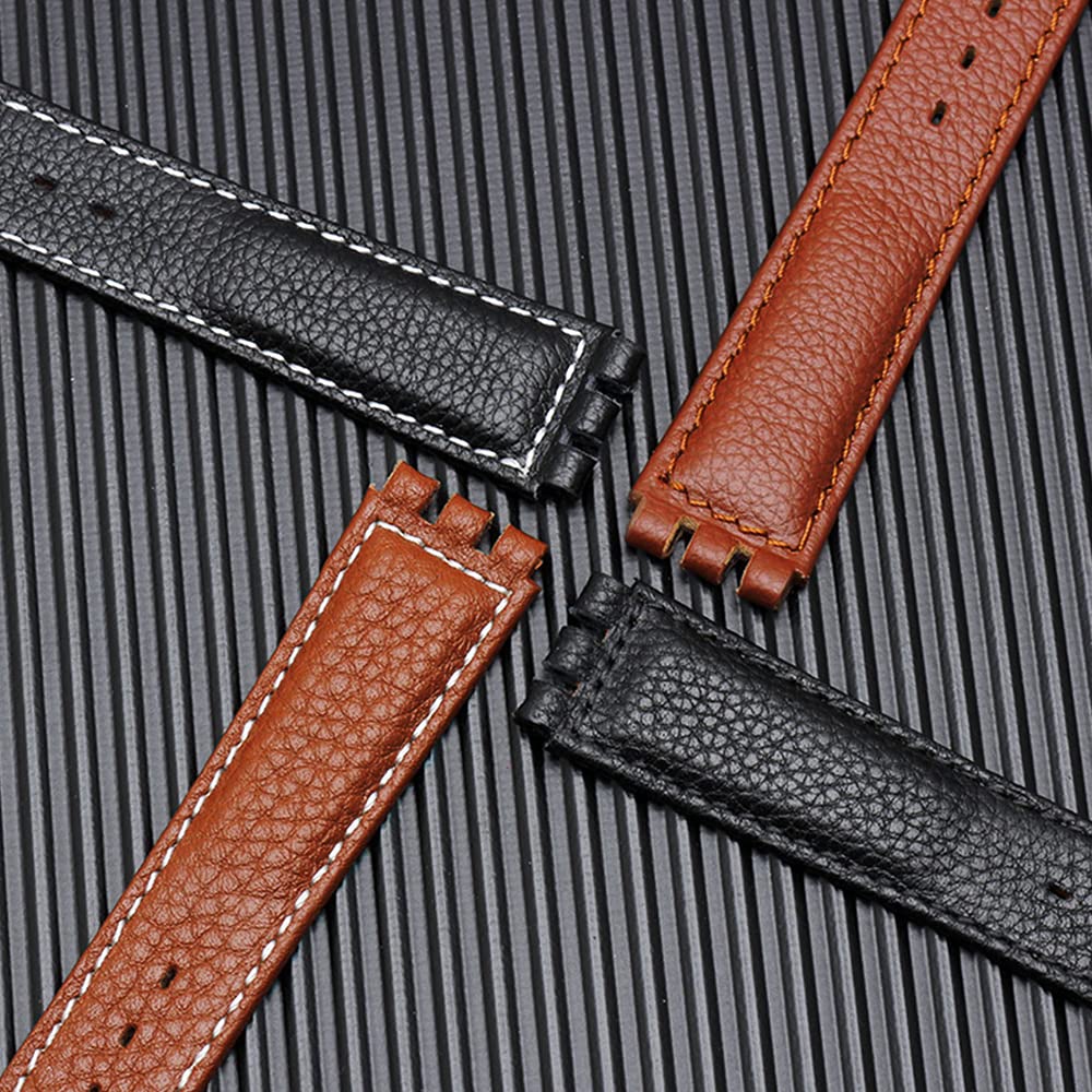 Chocoman 17mm/19mm Replacement Watch Band for Swatch (Includes 3 Spring Bars, Spring Bar Remover, and Box)