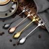 Creative Cartoon Reindeer Stirring Spoon - 304 Stainless Steel Coffee, Ice Cream, Honey, Dessert Spoon