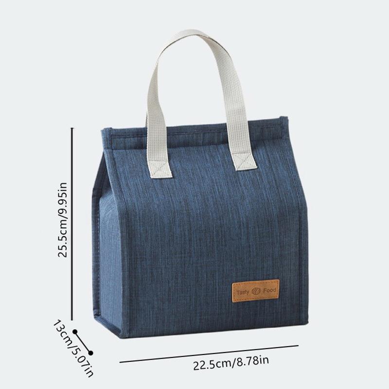 Lunch Bag Thermal Insulation Lunch Box Storage Handbag Solid Color Multifunctional Kid School Lunch Bags Picnic Food Pouch