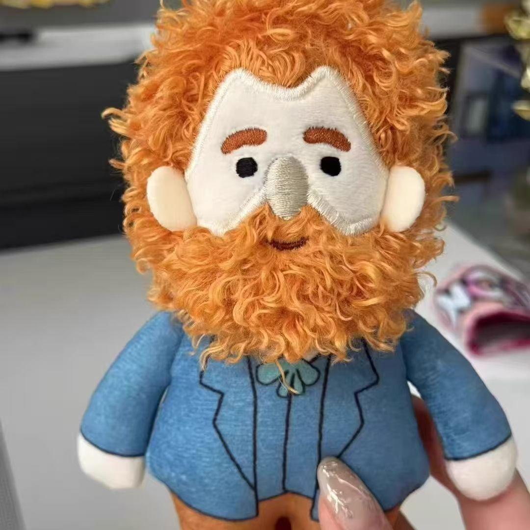 

Van Gogh Pudong Art Museum Plush Hanging Keychain Curly Hair Modern Orsay Exhibition Soft Toy Hanging Backpack Small Package