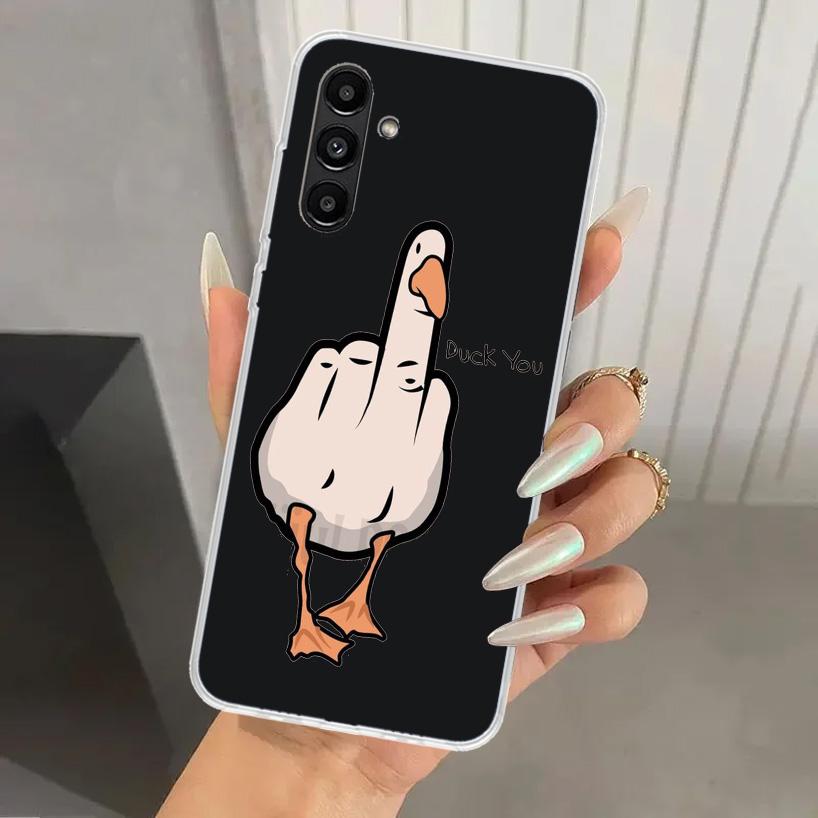 Cartoon Duck Goose Game Phone Case for Samsung Galaxy A17 A16 A37 A26 A36 A57 A56 A15 A25 A35 A55 A14 A24 A34 A54 A13 A23 A33 A5