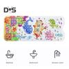 100x40CM Cartoon Sea Animal Bathtub Mat with Suction Cup Drain Holes Rectangle Bathroom PVC Non-slip Mat Machine Washable Kids Bath Shower Floor Mat