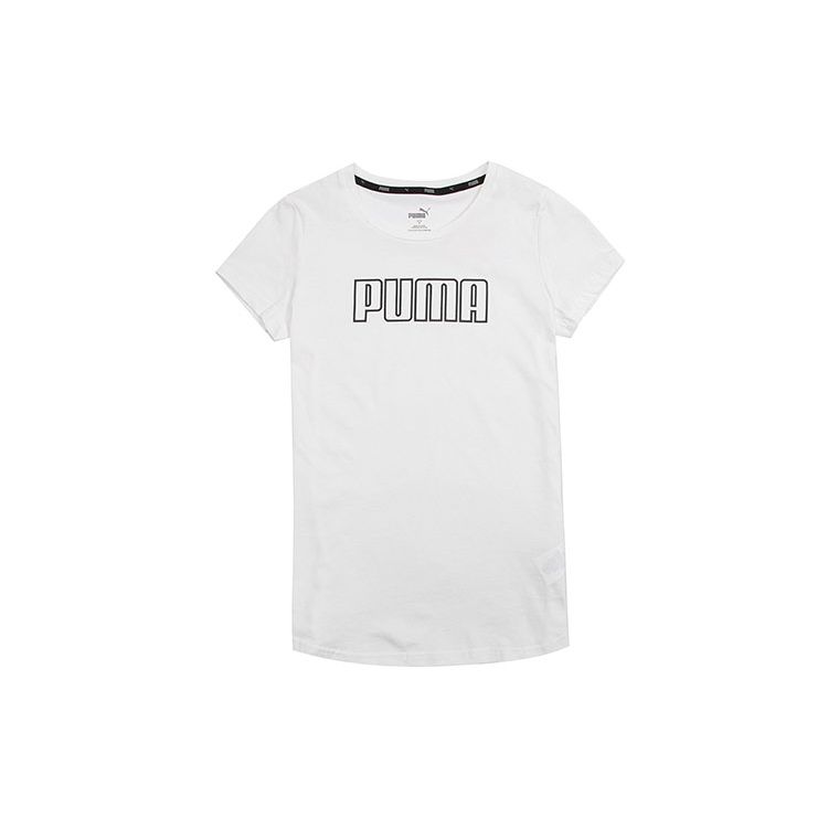

Puma Logo Short Sleeve T-Shirt Women Tops White 671603-02 S