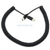 R6FF Spring Type C Male to Type C Male Charging Cable Data Cord USB2.0 480Mbps