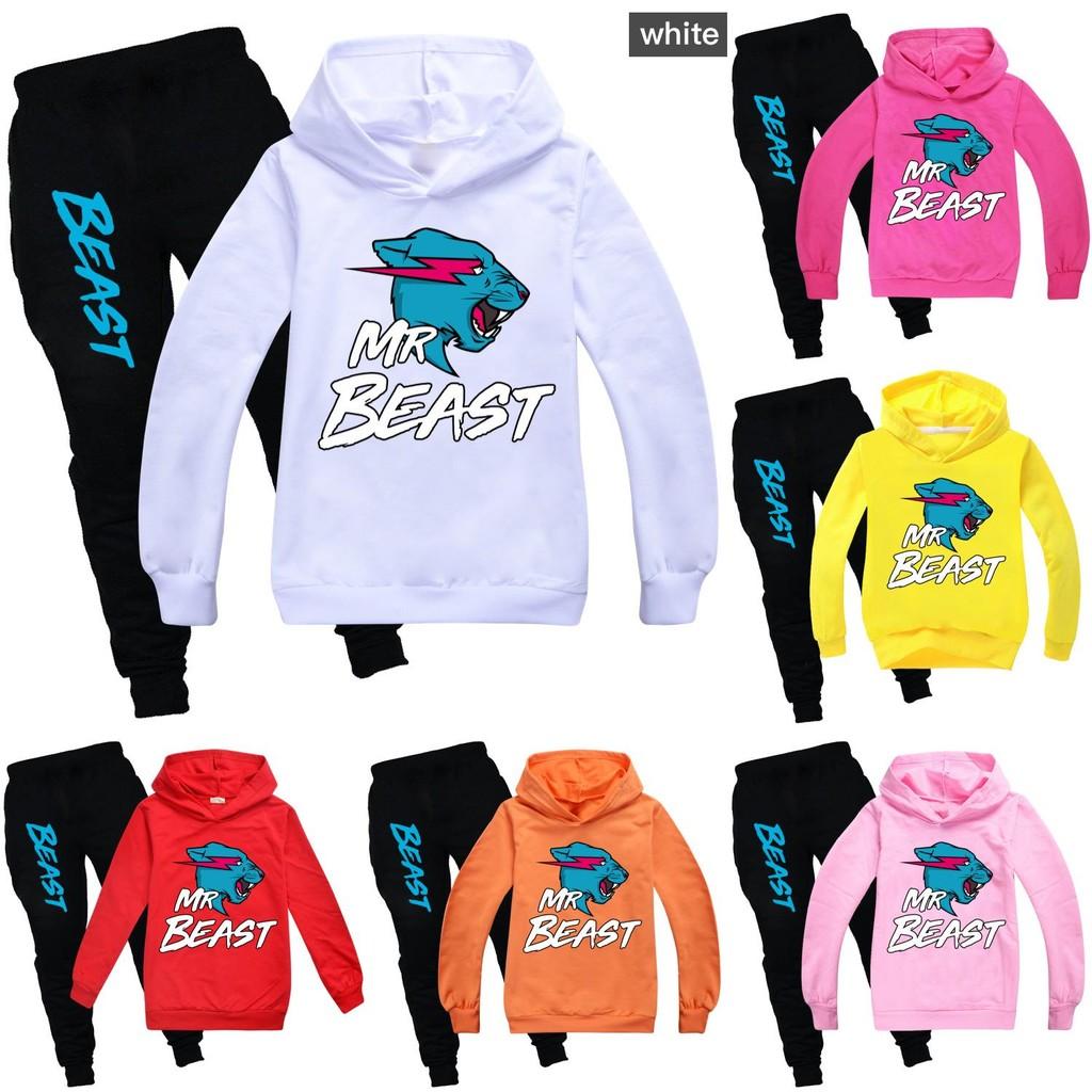 Conjunto de Sudadera con Capucha y Pantalones Jogger de Algodón de Dibujos Animados para Niños, para Jugar Activamente y Uso Casual