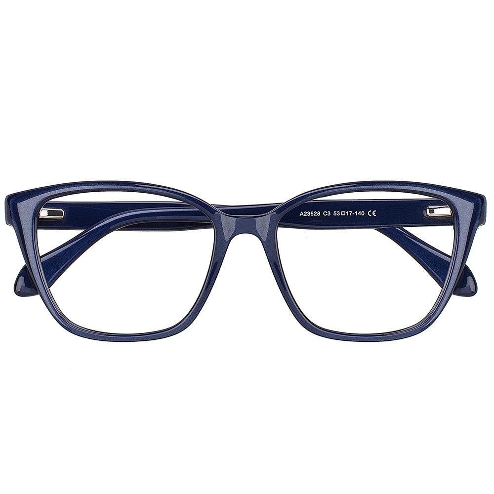 Ochelari de vedere cu lentile de contact pentru femei, ochelari de vedere retro cu contrast de culoare, ramă neagră, ramă versatilă pentru ochelari de vedere