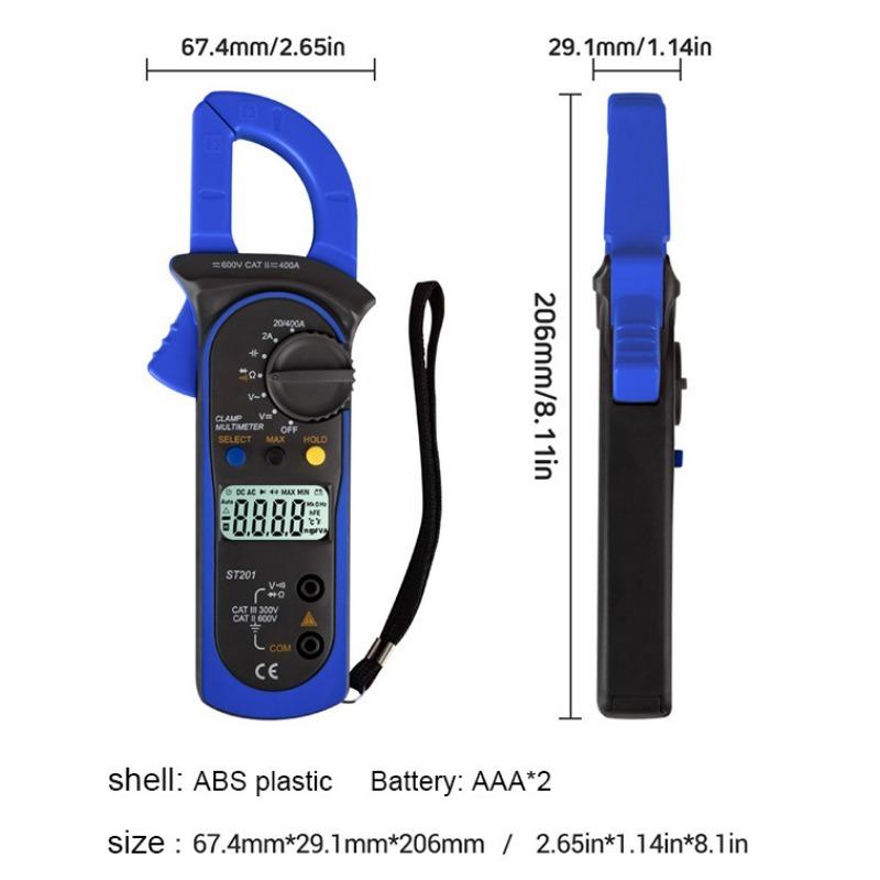 Digitální klešťový multimetr, 6000 číslic AC DC Ruční Měří Zkoušečka Napětí, Ampérmetr Zkoušečka Kapacity, Test Výkonu, Automobilová Zkoušečka Napětí, atd.