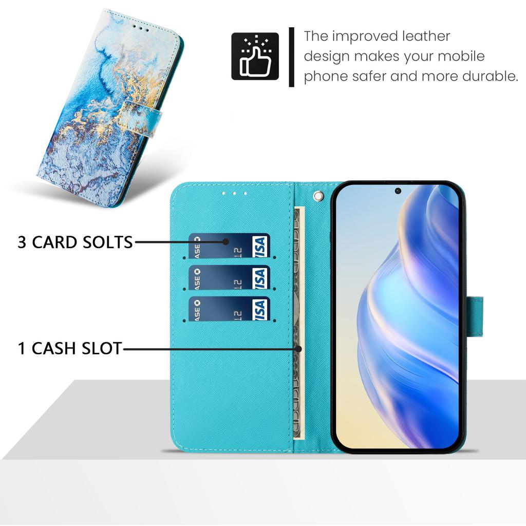 Für Blu Bold K50/Blu C9/Blu View 5 Pro/Blu View Speed 5G B1550VL Lederhülle Magnetische Brieftasche Kartenhalter Klapphülle Ständer Schutzhüllen