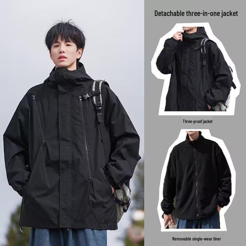 Suzaku Men's Three-in-One Waterproof Hardshell Jacket for Outdoor and Tibetan Western Sichuan Wear