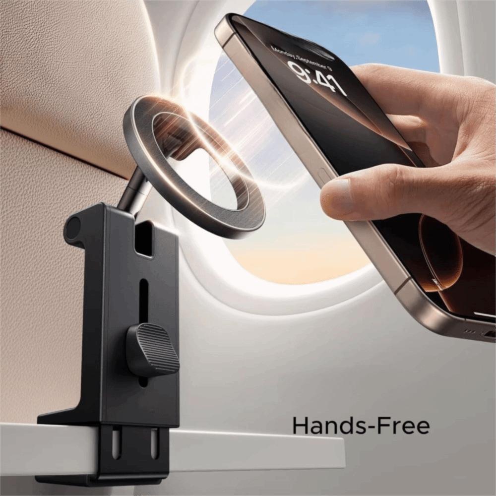 360° Rotating Phone Stand Metal Travel Phone Holder Multi-function Airplane Phone Stand  Handsfree