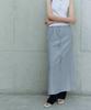 Kasel Sheer Long Skirt, Blue Gray