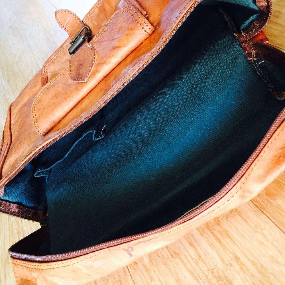 Vintage Reisetasche Umhängetasche Vollnarben Ziegenleder Übernachtungstasche