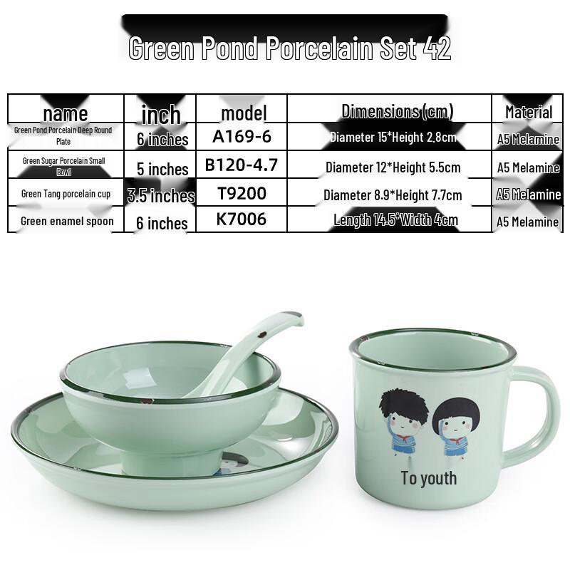 Qianxing Melamine Imitation Porcelain Dinnerware Set