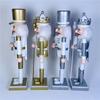 Merry Christmas Decorations Nutcracker Figurine Wooden Soldier King Puppet Ornament for Indoor Winter Table Centerpiece