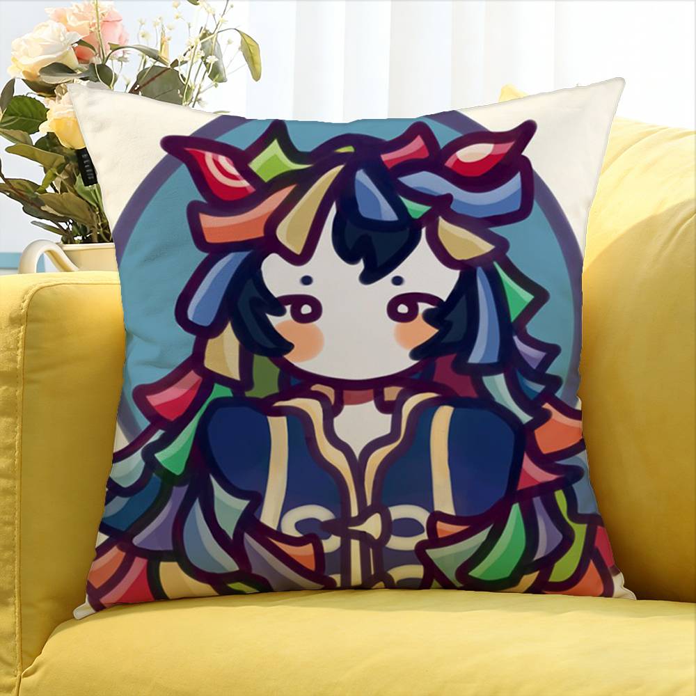 Kikuo Cute Cartoon World Various Sizes Square Pillow Case For Car Home Bedchamber Decor