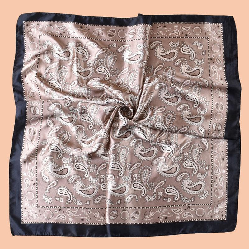 90*90cm Floral Print Square Scarf For Women Soft Shawl Neckerchief Head Hijab Paisley Headband Foulard Bag Ribbon Bandana Ladies
