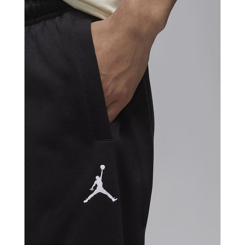 Jordan Flight MVP Solid Color Lace-Up Casual Tapered Baseball Style Knit Sports Pants Men Pants Black FN4670-010
