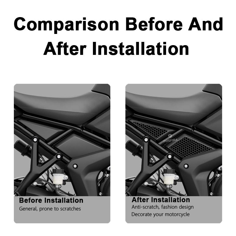 POSFIRA Motorcycle Rear Seat Panel Stickers Vinyl Decals for Triumph Tiger Sport 660 2022 2023 2024 2025 2026 Accessories