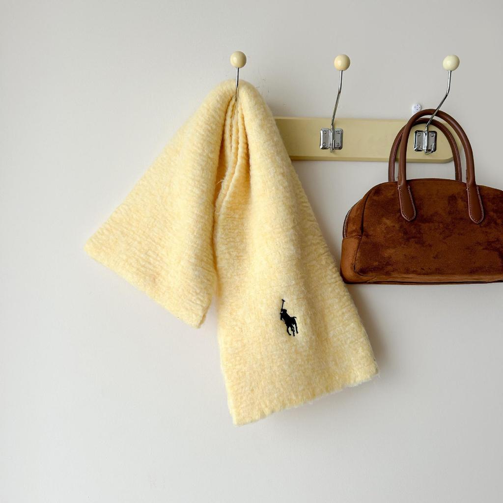 Luxurious Korean Style Cashmere Blend Scarf with Embroidery - Winter Warmth for Women