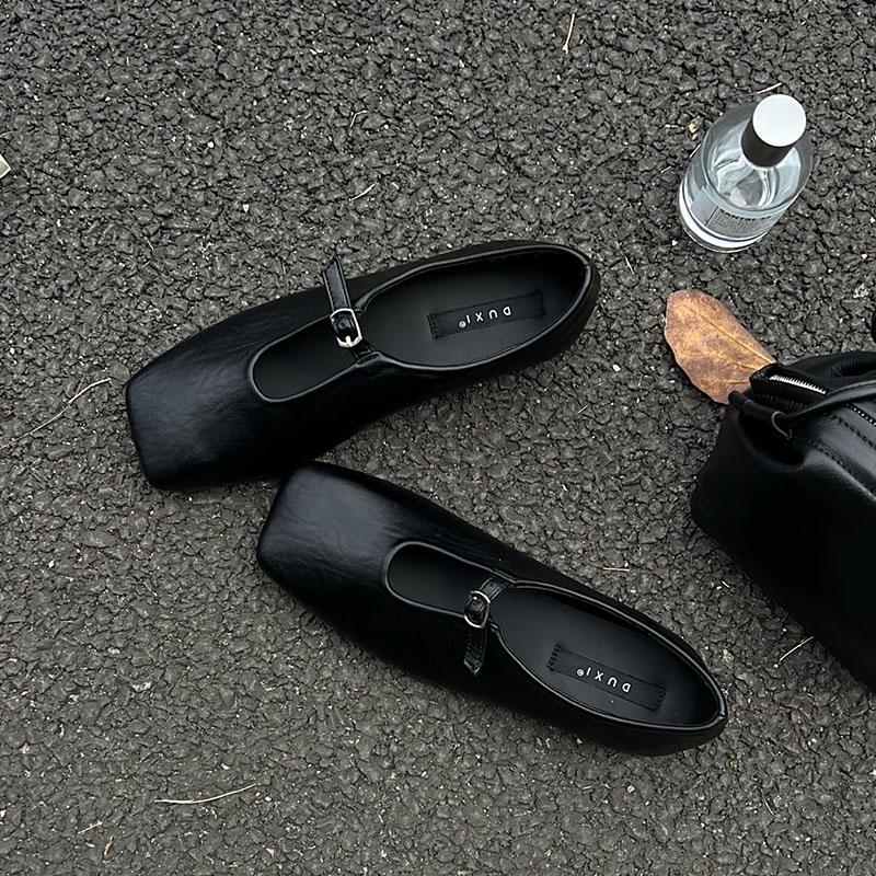 

Мода Новая Мода Пряжка Женские Мэри Джейн Балетки Обувь Повседневная Мягкая Женская Обувь с Квадратным Носком Мелкие Женские Балетки 35 чёрный