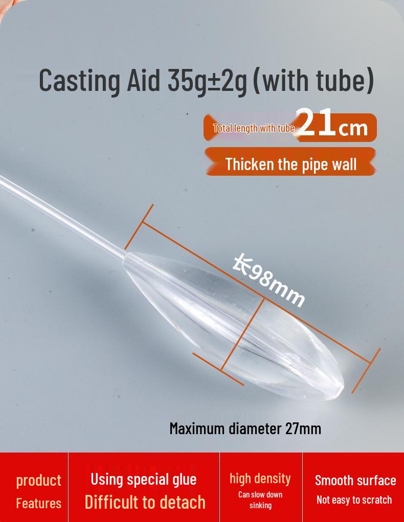 Slow Sinking Floating Lure Casting Aid, 40-50g, Long Cast Fly Fishing Hook, Anti-Tangle Gear