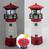 Powered Solar Lighthouse Led Rptating Model Outdoor Garden Light Decor House