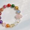 Natural White Crystal Amethyst Moonstone Powder Crystal Tianhe Stone Citrine Black Gold Ultra Purple Ghost Duobao Bracelet Hand