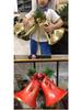80cm Extra Large Golden Christmas Bell Ornament with Dual Clocks and Speakers for Mall, Hotel, or Bar Decor