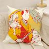 fashing Retro Japanese style prints Pillow Case Natural Linen Double-Sided Printing Sofa Home Decor Cushion Cover