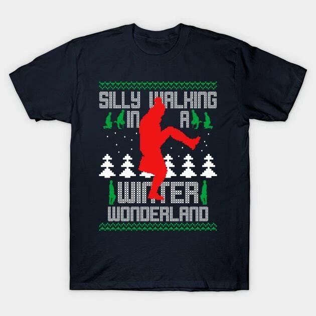 Funny Retro Vintage Silly Walk Ugly Christmas Sweater Made in Australia T-Shirt 4XL