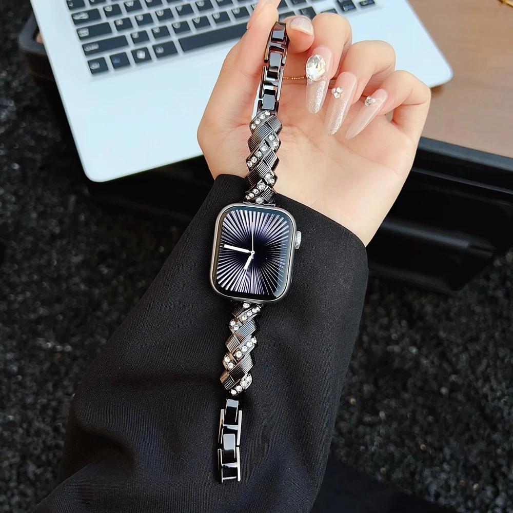 

Красивая ссылка на браслет из нержавеющей стали Для ремешка Apple Watch Серия S10/8/7/6/3/4/5/9 40мм 41мм 38мм 42мм 44мм 45мм 46мм Ремешок 38mm40mm41mm 42mmS10 чёрный