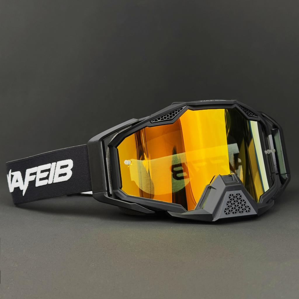 NAFEIB Motocross Goggles Anti-UV Motorcycle Glasses Off-Road MX ATV Dirt Bike Eyewear Windproof Dustproof Helmet Gears
