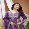 Regal Purple Embroidered Sharara Set with Dupatta