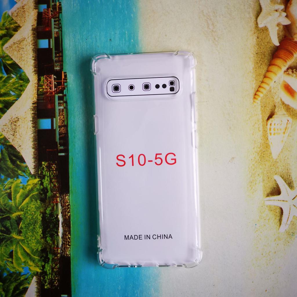 1,5 mm Dicke Transparente Airbag Weichschale für Samsung S10 5G, mit Schlüsselbandöse und Fallschutz