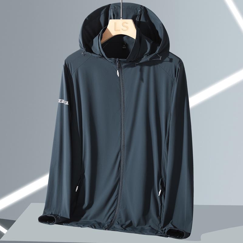 Men s Hooded Sun Protection Jacket - Detachable Hood, UV-Block, for Fishing & Cycling, Sweat-Wicking 2XL