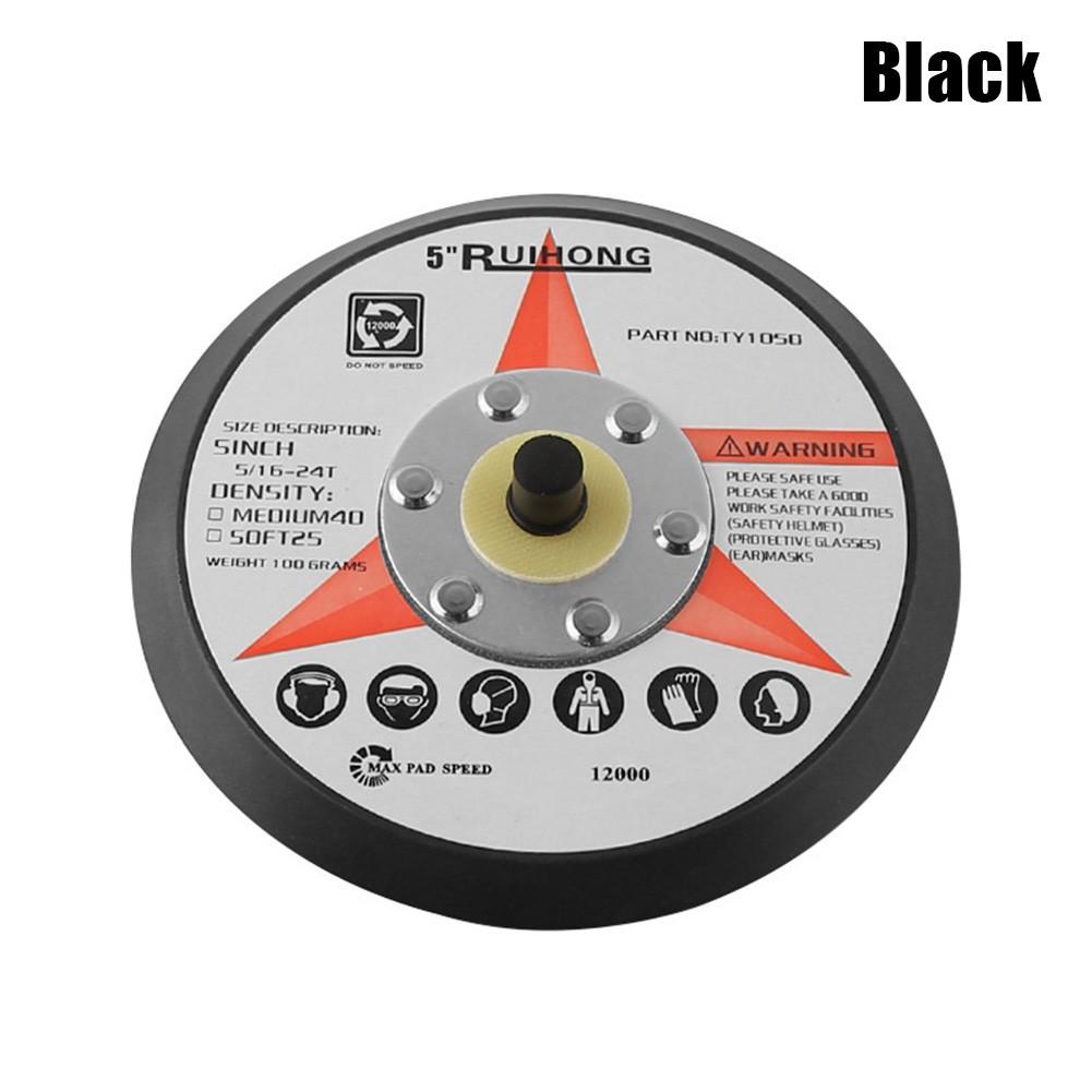 

Электроинструмент-5 дюймов, 125 мм, шлифовальная подушечка DA для полировки, опорная пластина, абразивные инструменты на липучке чёрный
