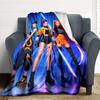 1pc KPop Demon Hunters Soft & Warm Flannel Blanket, Multi-Purpose Throw Blanket for Couch, Sofa, Office, Bed, Camping, Travel 174