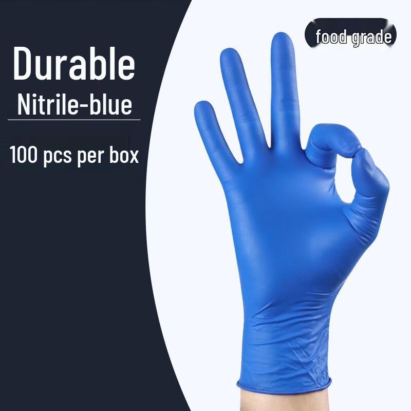AVADEN Blue Extra-Thick Disposable Nitrile Gloves