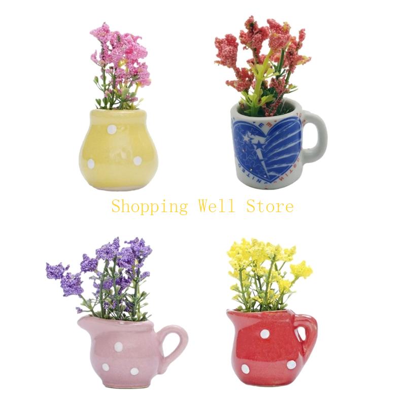 

KX4B Resins Vase Set Of 8 For Refrigerator Kitchen Home Decors Accessories China Mainland