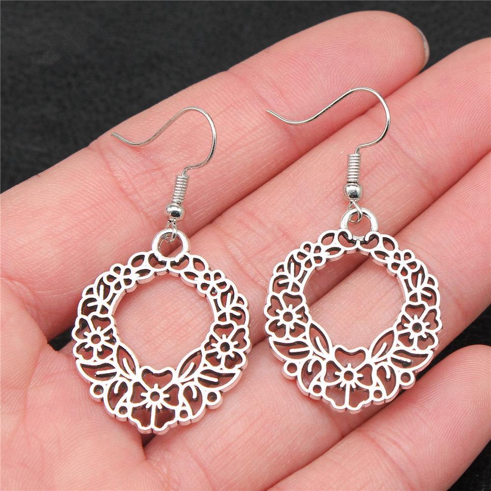 Drop & Dangle Earring Plant Flower Wedding Jewelry FindingsEarring Size 18x19mm QE019