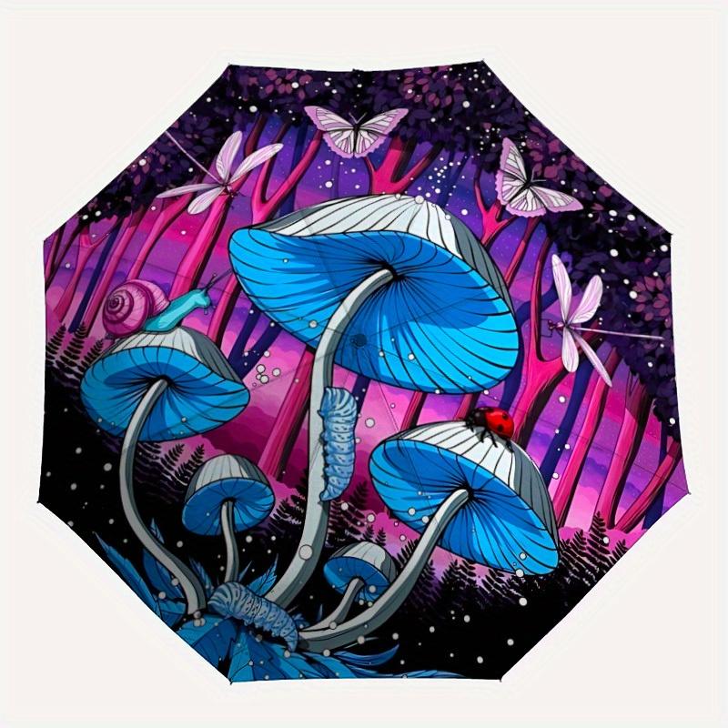 

1pc Fantasy Forest Automatic Open/Close, Foldable Compact Umbrella with 8-Rib Shaft, Perfect Gift For Men And Women, Casual Style, Vibrant M