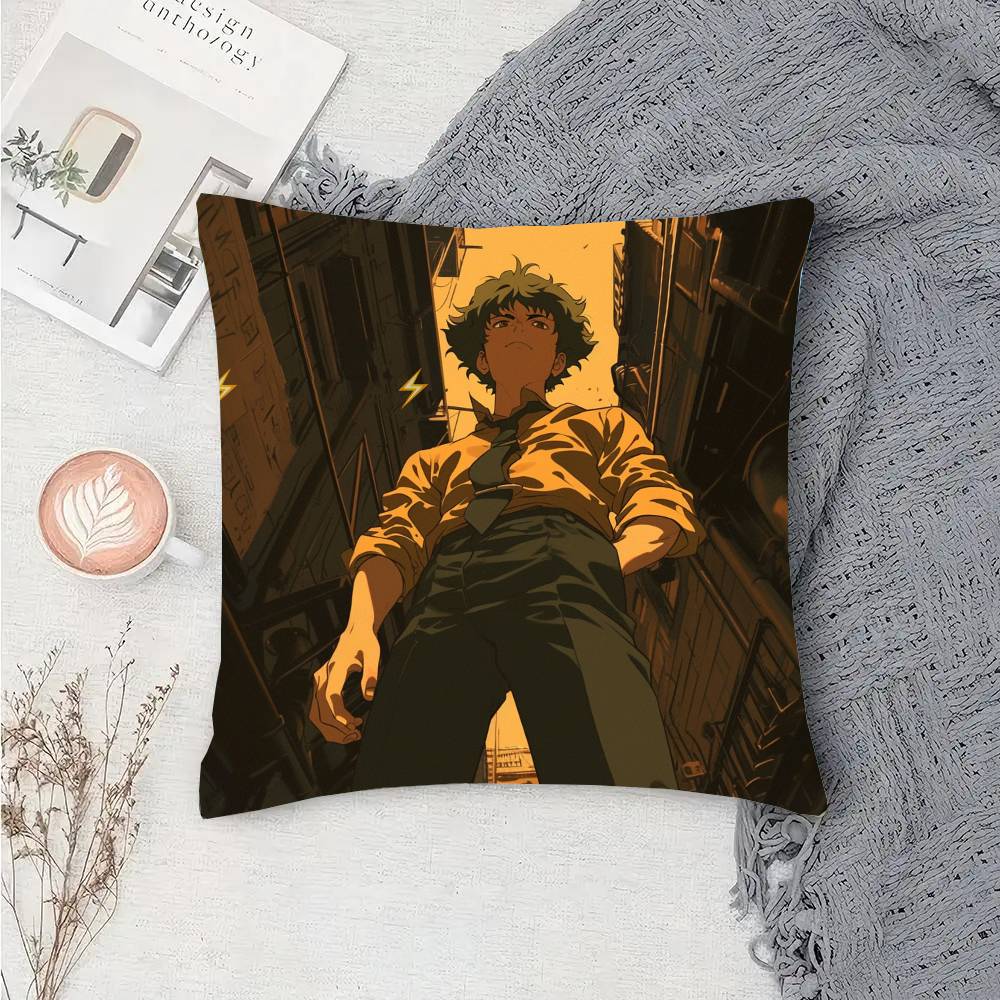 Animation C-Cowboy B-Bebop Spike Pillow Case Fashion Square Pillowcase Bedroom Sofa Room Ins Decoration Leisure
